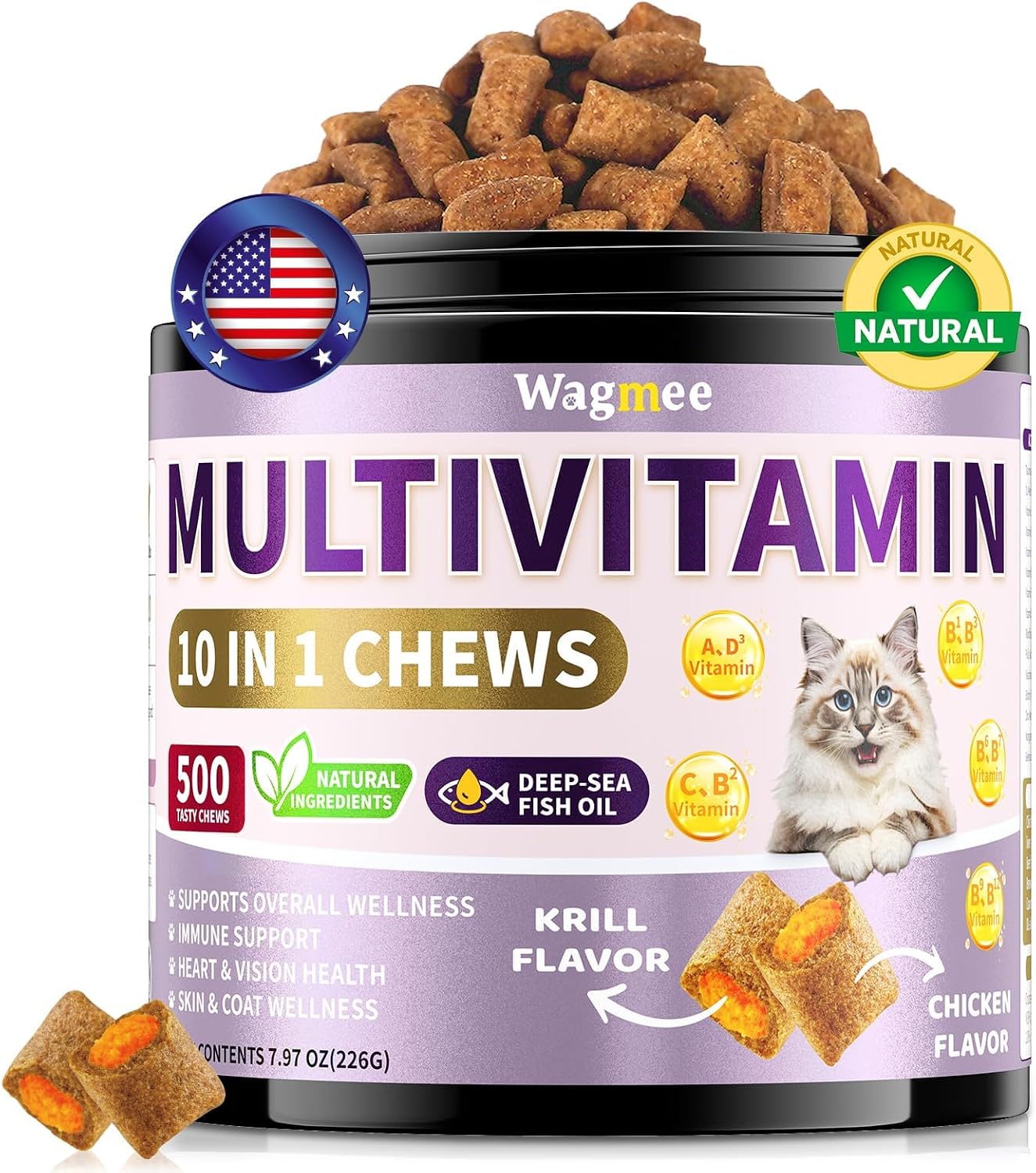 Taurine-for-Cats-Vitamins-Treats,-10-in-1-Cat-Multivitamin-with-Fish-Oil-1271