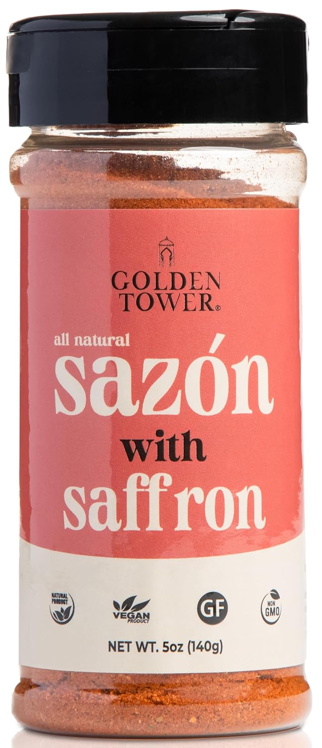 Golden-Tower-Sazon-with-Saffron---Sazón-Seasoning,-All-Natural-ingredients,-Non-GMO,-921