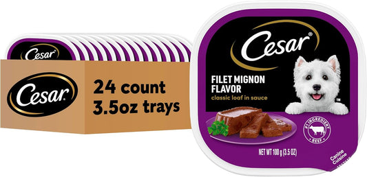 Cesar-Classic-Loaf-in-Sauce-Adult-Wet-Dog-Food-Filet-Mignon-Flavor,-Wet-2444