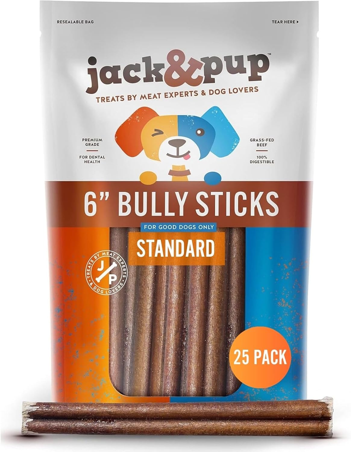Jack&Pup-6-Inch-Standard-Bully-Sticks-for-Dogs-(25-Pack)-Odor-Bully-2349