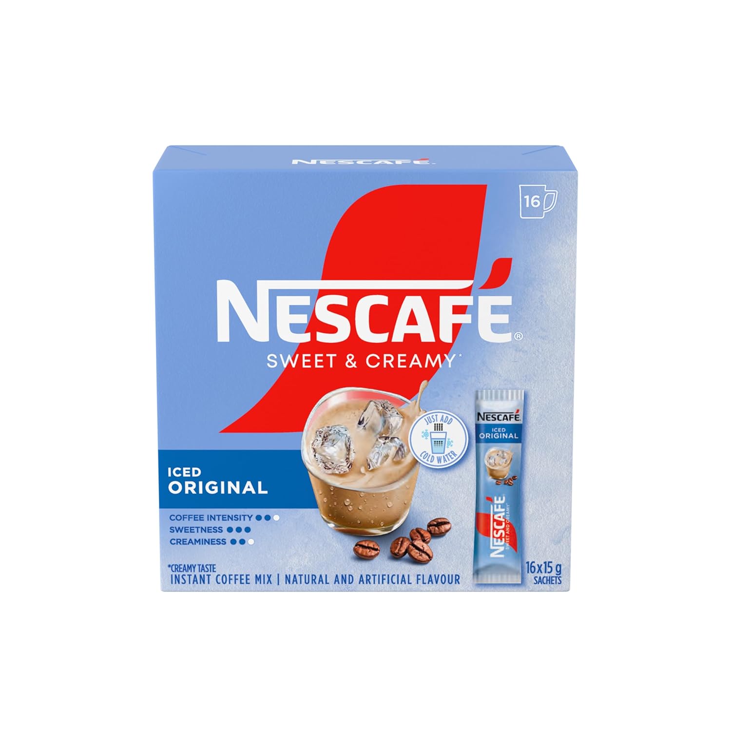 Nescafé-Nescafe-Sweet-&-Creamy-Iced-Coffee,-Instant-Coffee-Sachets,-16x16g-{Imported-from-1557