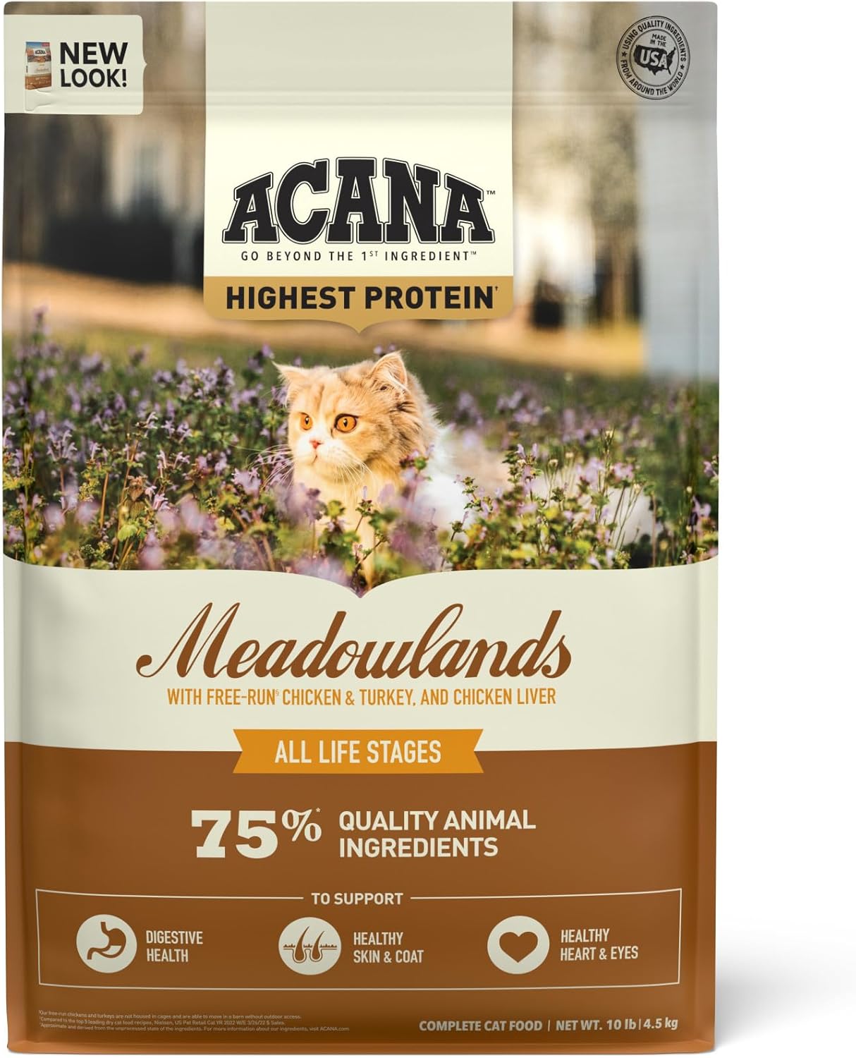 ACANA-Grain-free-Dry-Cat-Food-Meadowlands-Chicken-Turkey-Fish-and-Cage-Free-10lb----1448