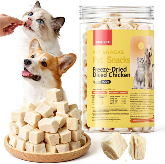 100g-Freeze-dried-Chicken-Cat-and-Dog-Snacks,-High-Protein,-Single-Natural-Chicken-Ingredient,-33