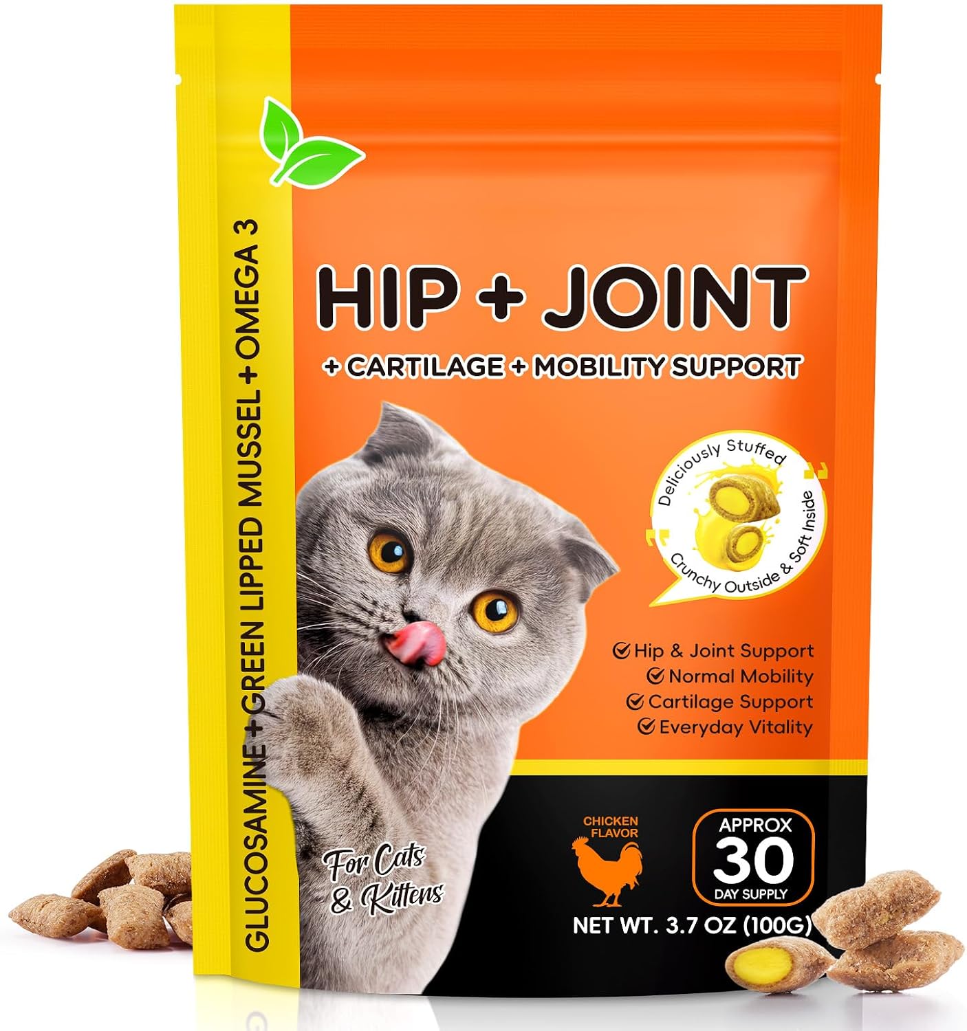 Hip-&-Joint-Bites-for-Cats---Cat-Joint-Supplement,Chicken-Flavored-Glucosamine-Joint-597