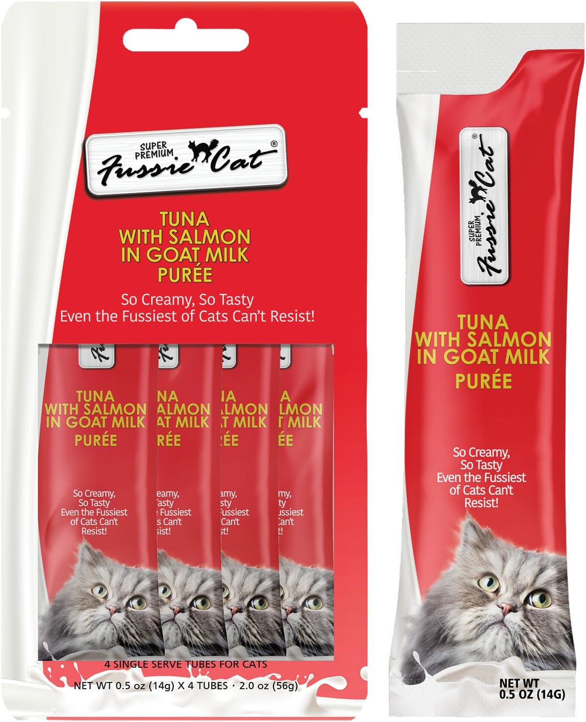 Fussie-Cat-Premium-Tuna-with-Salmon-in-Goat-Milk-Puree,-lickable-cat-Treats,-0.5oz-441