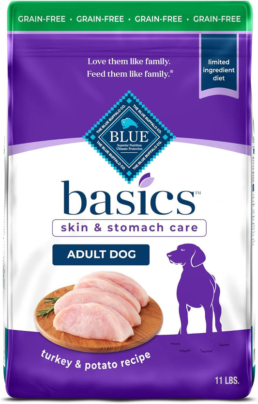 Blue-Buffalo-Basics-Adult-Grain-Free-Dry-Dog-Food-for-Skin-&-Stomach-Care,-1826