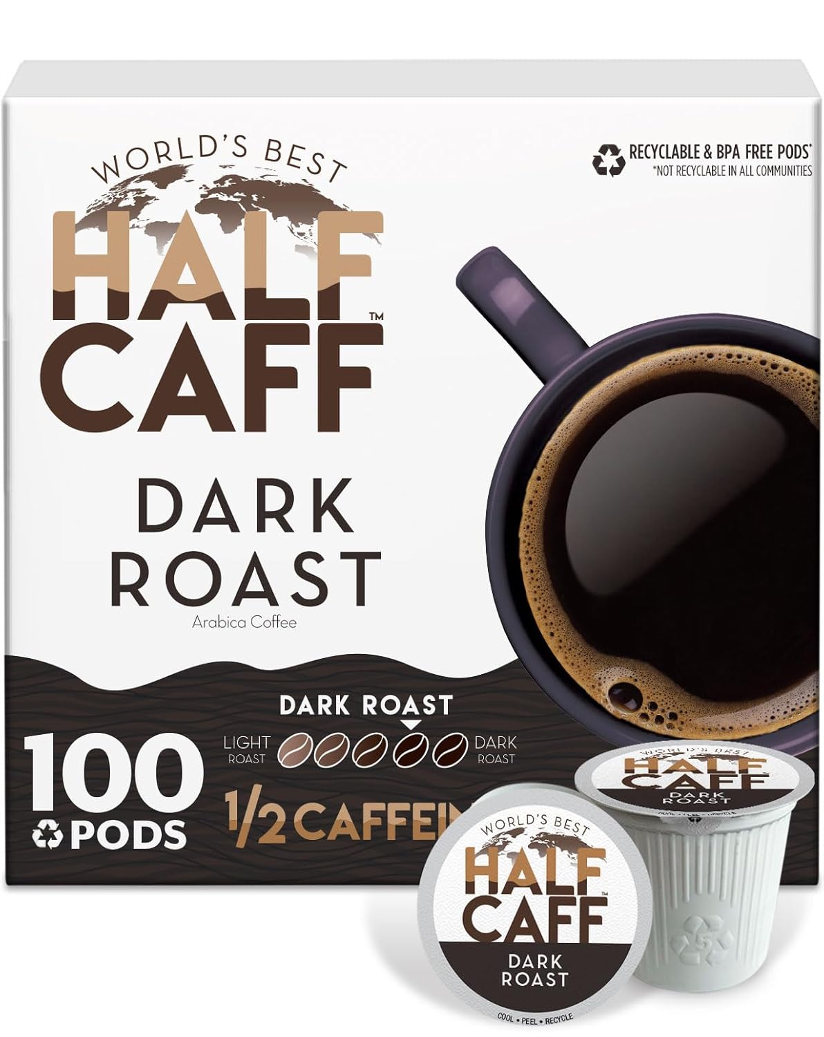 World's-Best-Half-Caff-Dark-Roast-Coffee-Pods,-100-ct,-Single-Serve-Pods-2830