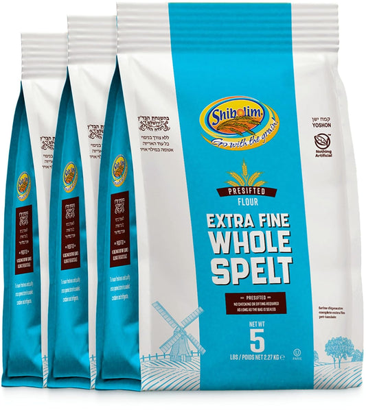 Shibolim-Extra-Fine-Whole-Spelt-Flour,-5lb-(3-Pack)-|-Triple-Sifted-308