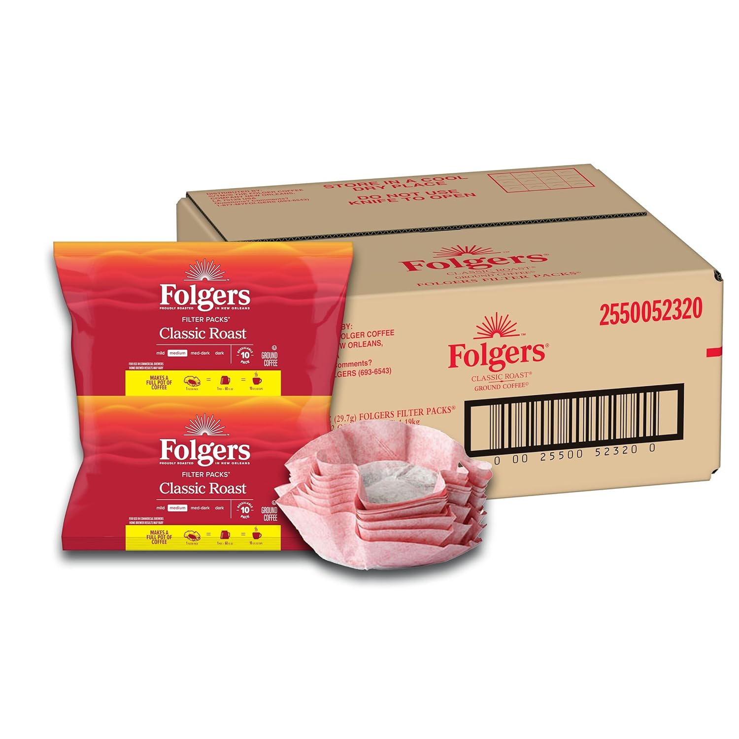 Folgers-Classic-Roast-Medium-Roast-Ground-Coffee,-40-1.05-Ounce-Filter-Packs-----2880