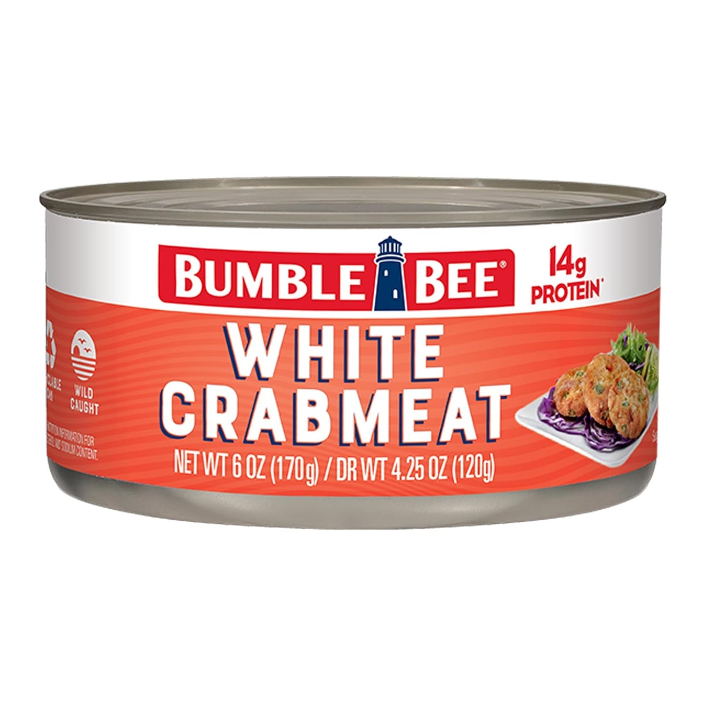 Bumble-Bee-White-Flake-Crab-Meat-in-Water,-6-oz-Can---14g-801