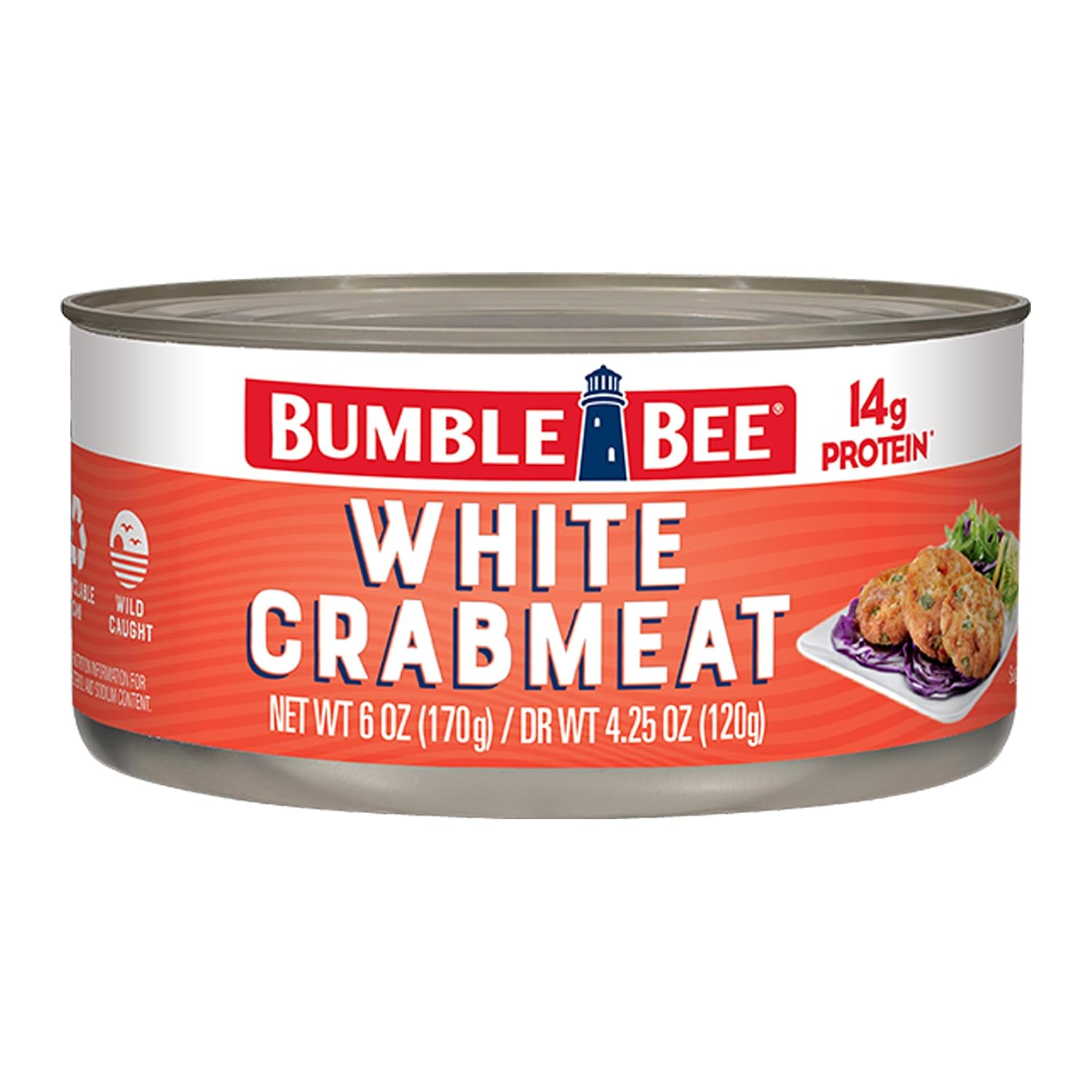 Bumble-Bee-White-Flake-Crab-Meat-in-Water,-6-oz-Can---14g-801