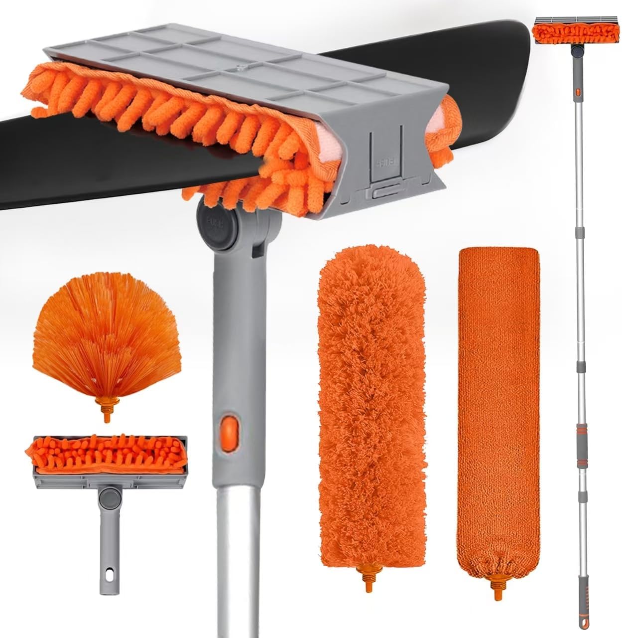 Ceiling-Fan-Cleaner-Duster-with-72‘’-Extendable-Long-Handle-Cleaning-Duster-Kit,-Reusable-Chenille-&-873