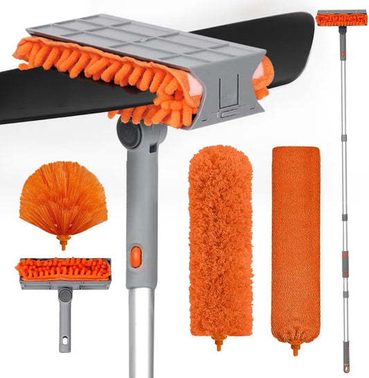 Ceiling-Fan-Cleaner-Duster-with-72‘’-Extendable-Long-Handle-Cleaning-Duster-Kit,-Reusable-Chenille-&-873