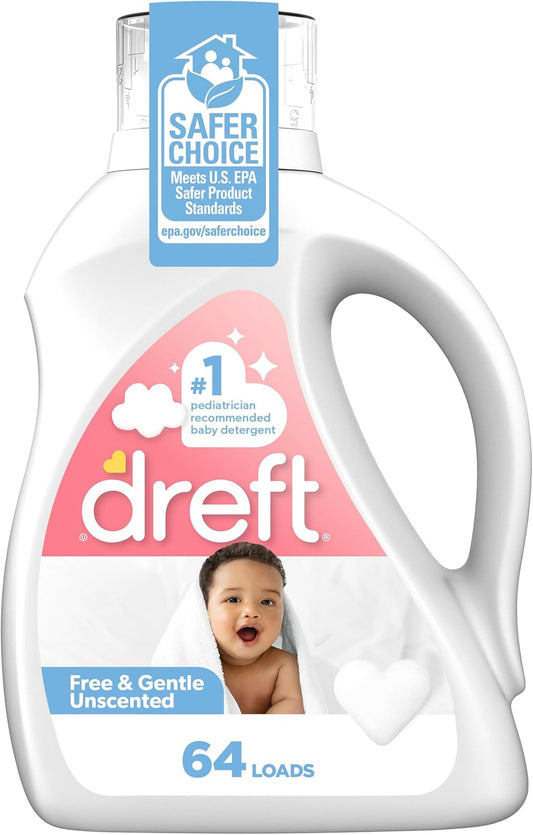 Dreft-Liquid-Laundry-Detergent-for-Family,-Unscented-Laundry-Detergent,-84-fl-oz,-1557