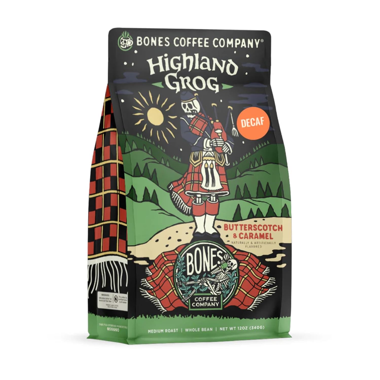 Bones-Coffee-Company---Café-molido-Highland-Grog-descafeinado,-tueste-medio,-acidez,2354