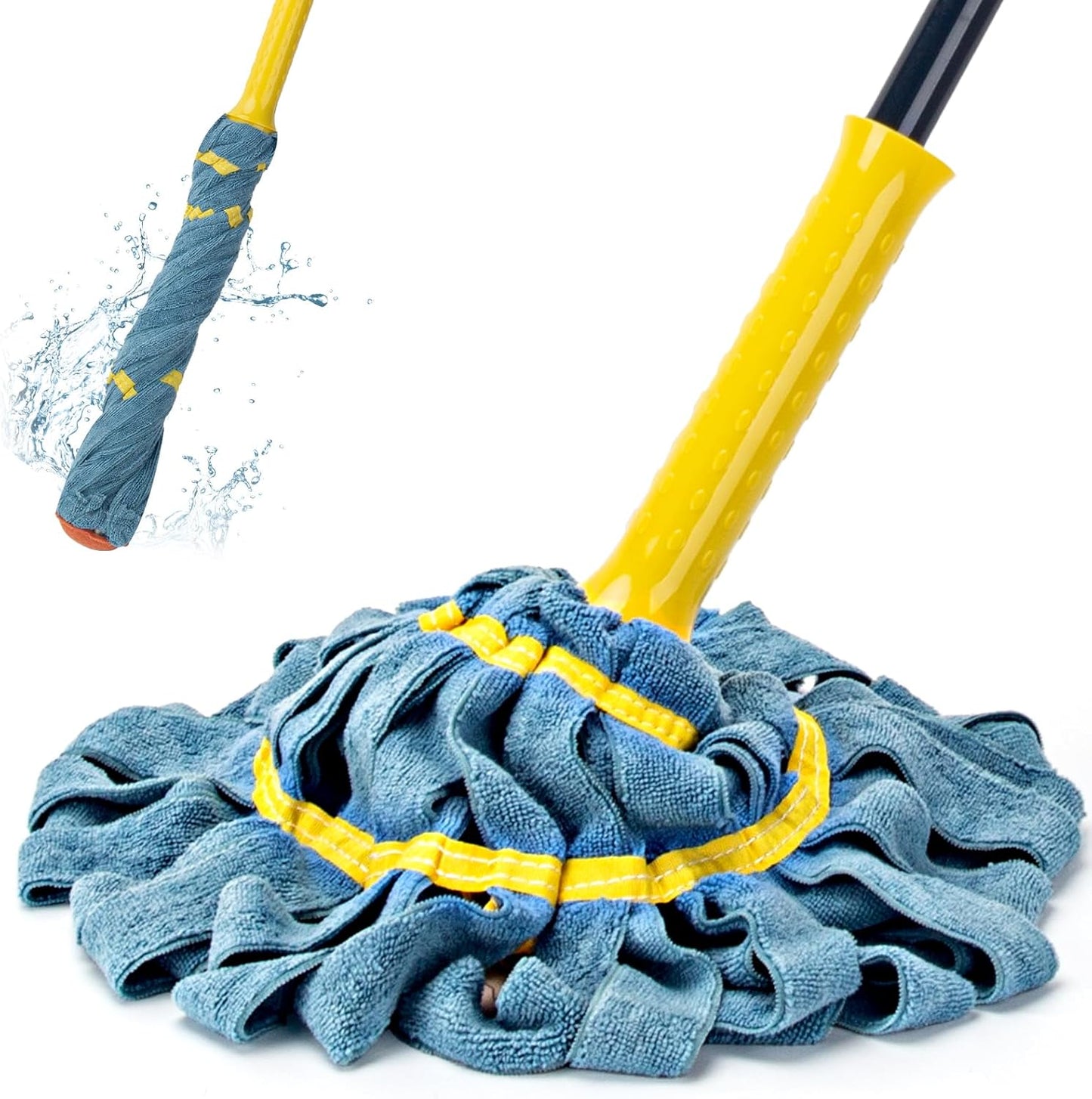 KeFanta-Self-Wringing-Twist-Mop,-Microfiber-&-Scrub-Pad-Floor-Mop,-2752
