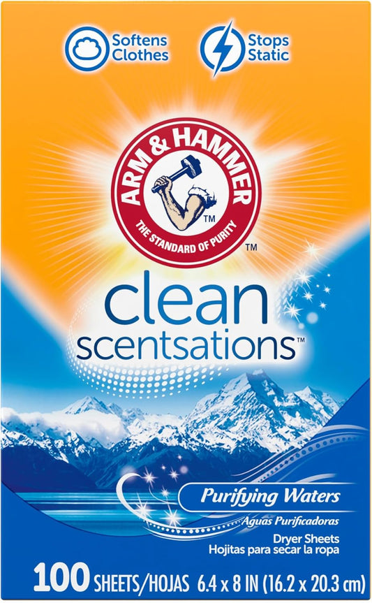 ARM-&-HAMMER-Fabric-Softener-Sheets,-100-sheets,-Purifying-Waters-----1313