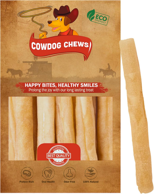 Cowdog-Chews-Collagen-Sticks-6"-(10-Pack)---Odor-Free,-All-Natural-Dog-925