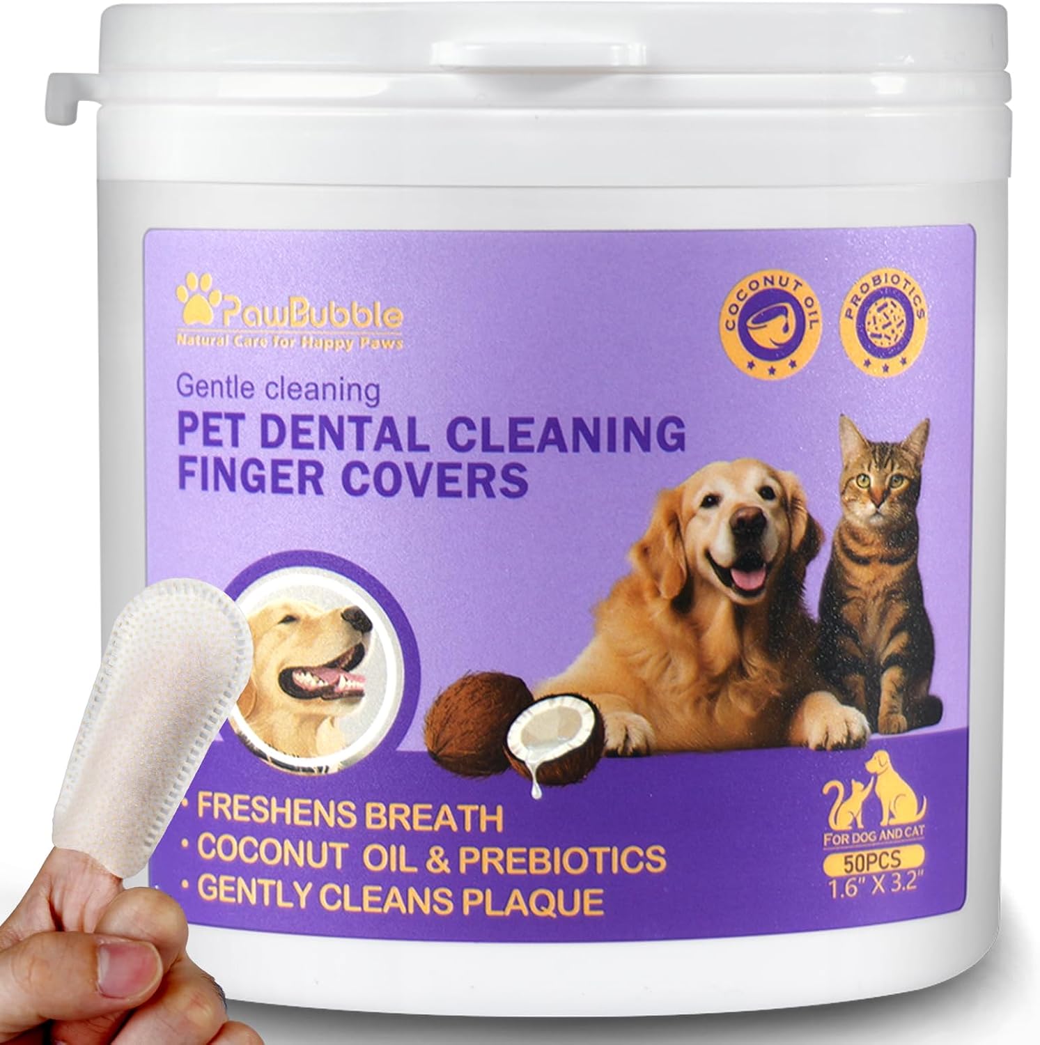 Probiotic-Pet-Dental-Finger-Wipes,-Daily-Oral-Care,-50-Count----447