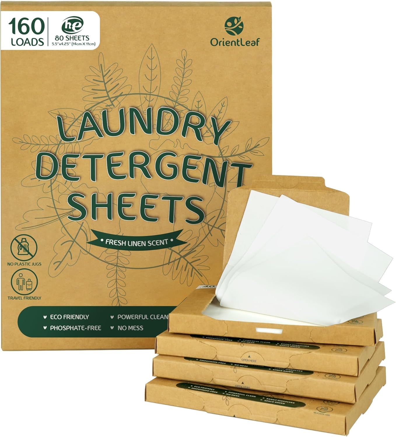 Laundry-Detergent-Sheets-Fresh-Scent,-Eco-Friendly,-Powerful-Cleaning,-Up-to-2004