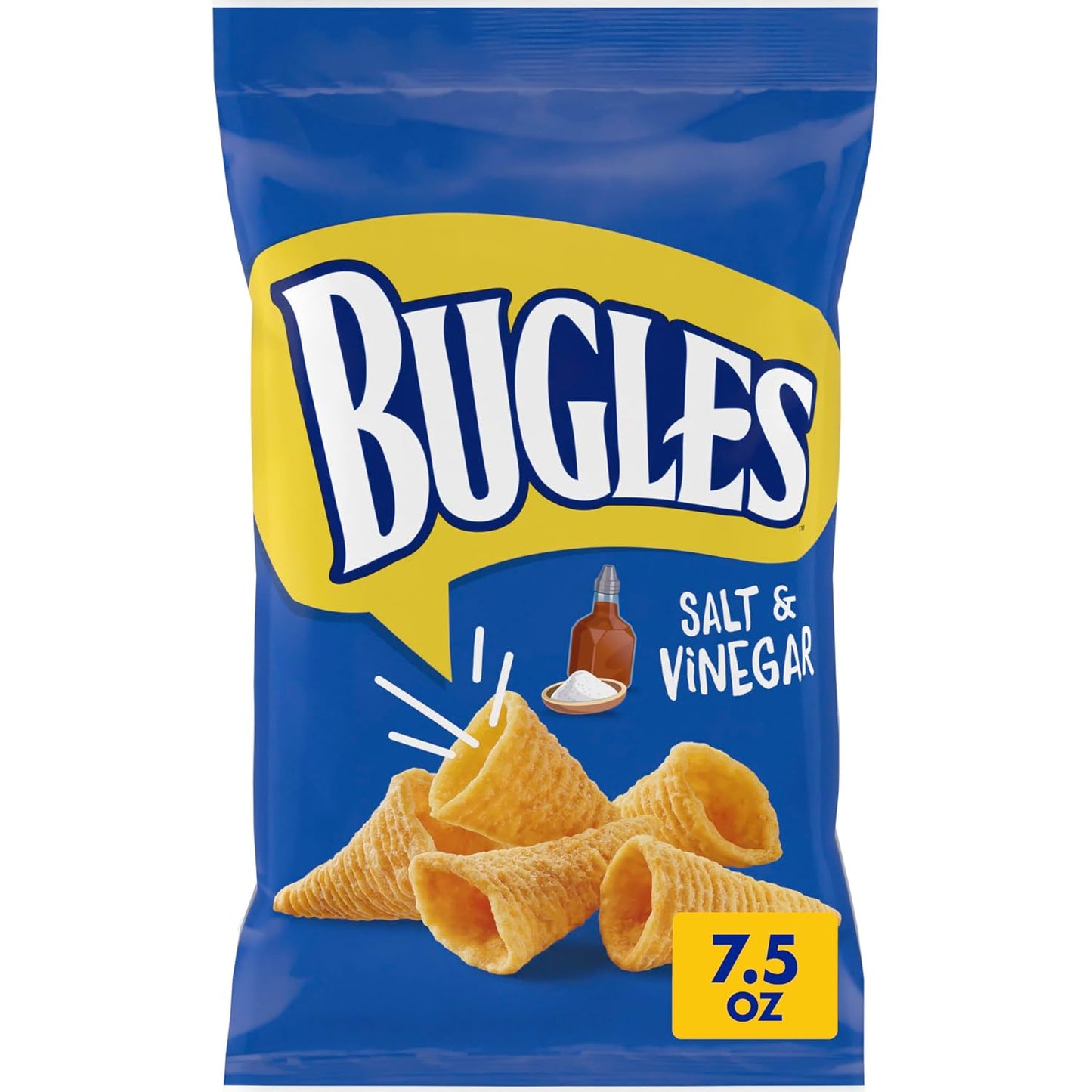 Bugles-Crispy-Corn-Snacks,-Salt-&-Vinegar,-Snack-Bag,-7.5-oz--|-Cone-Shaped-Corn-With-581