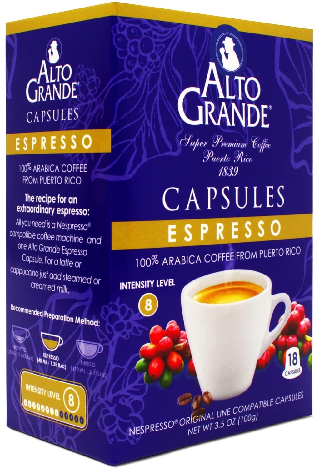 Alto-Grande-Cápsulas-súper-premium-para-máquinas-Nespresso,-café-1-arábica-Puerto815