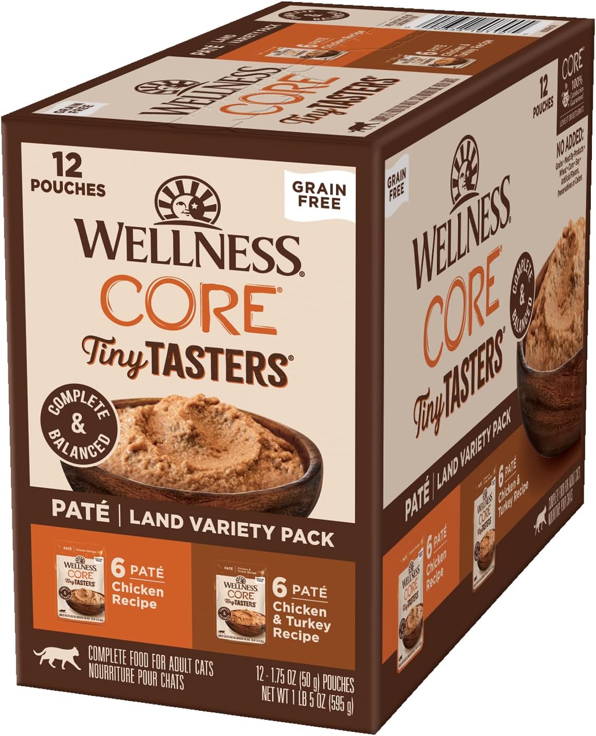 Wellness-CORE-Tiny-Tasters-Pate-Adult-Wet-Cat-Food,-Natural,-Protein-Rich,-Free,-Pouch,-Pack,1818