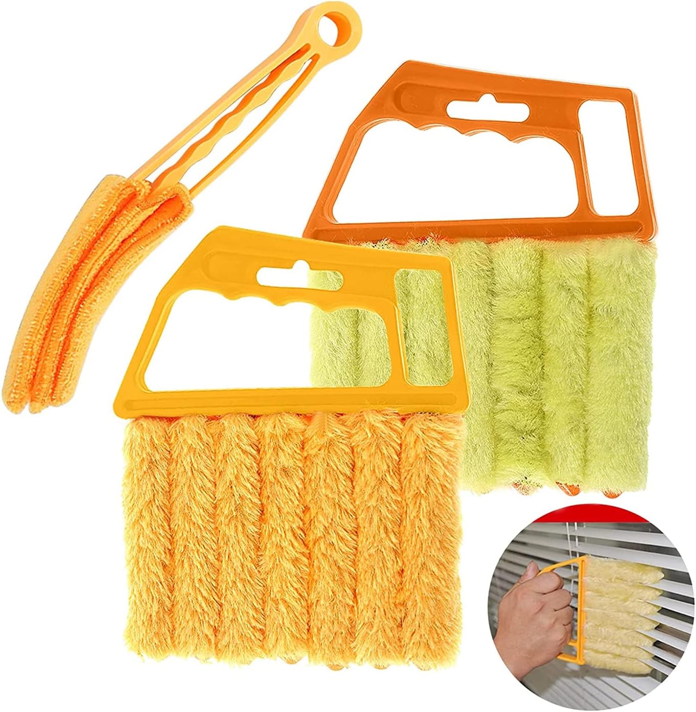 Yellow-2Pcs-Dusting-Tool-&-1Pc-Blind-Cleaner-Brush-for-1952