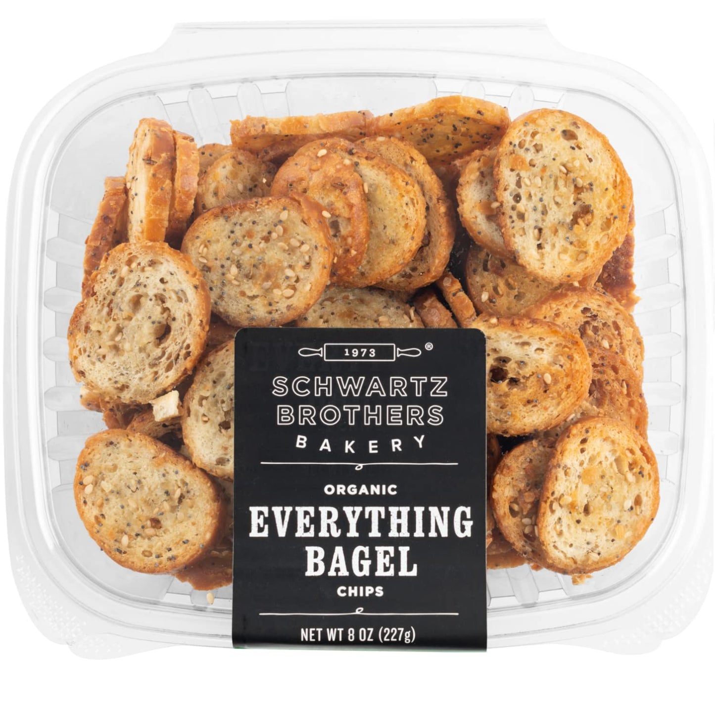 Schwartz-Brothers-Bakery,-Bagel-Chips,-Everything,-Organic,-Kosher,-Artisanal,-Vegan.-Freshly--baked-8oz-container.--218