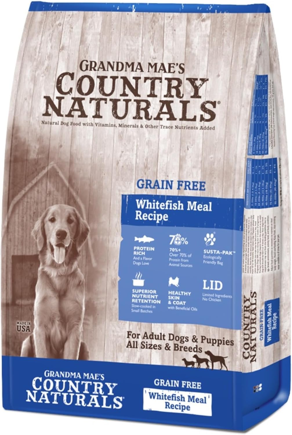 Grandma-Mae’s-Country-Naturals-Dry-Dog-Food,-Grain-Free-Formula,-Whitefish,-Slow-Cooked-447