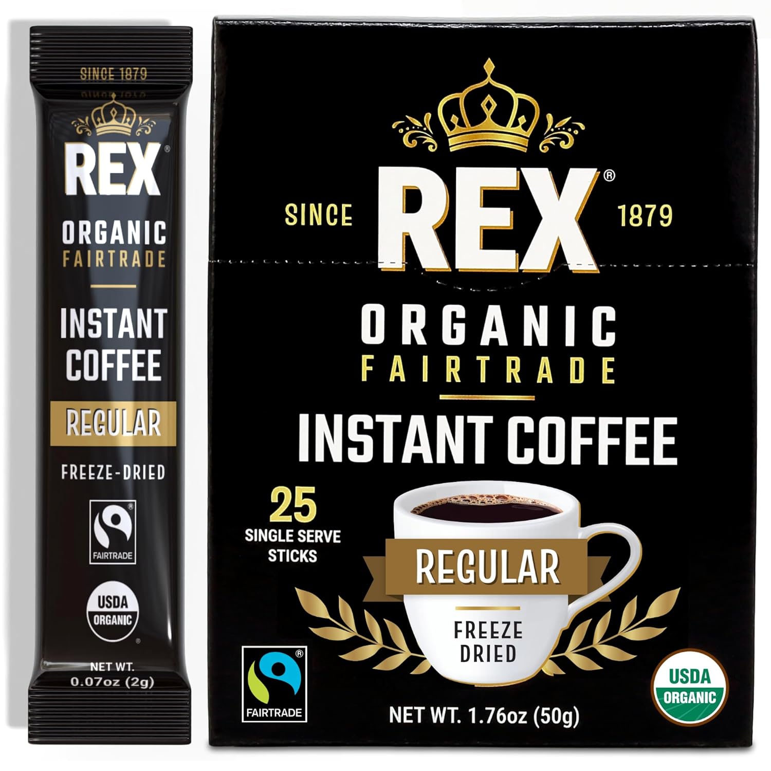 Rex-Coffee-Organic-Fairtrade-Freeze-Dried-Instant-Coffee-Sticks,-Medium-Roast-Arabica,-25-Single-Serve-1958