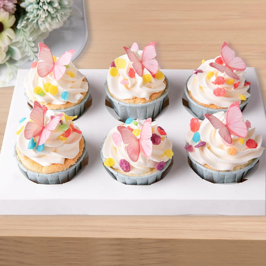 50Pcs-Edible-Pink-Butterfly-Cupcake-Toppers-Edible-4168