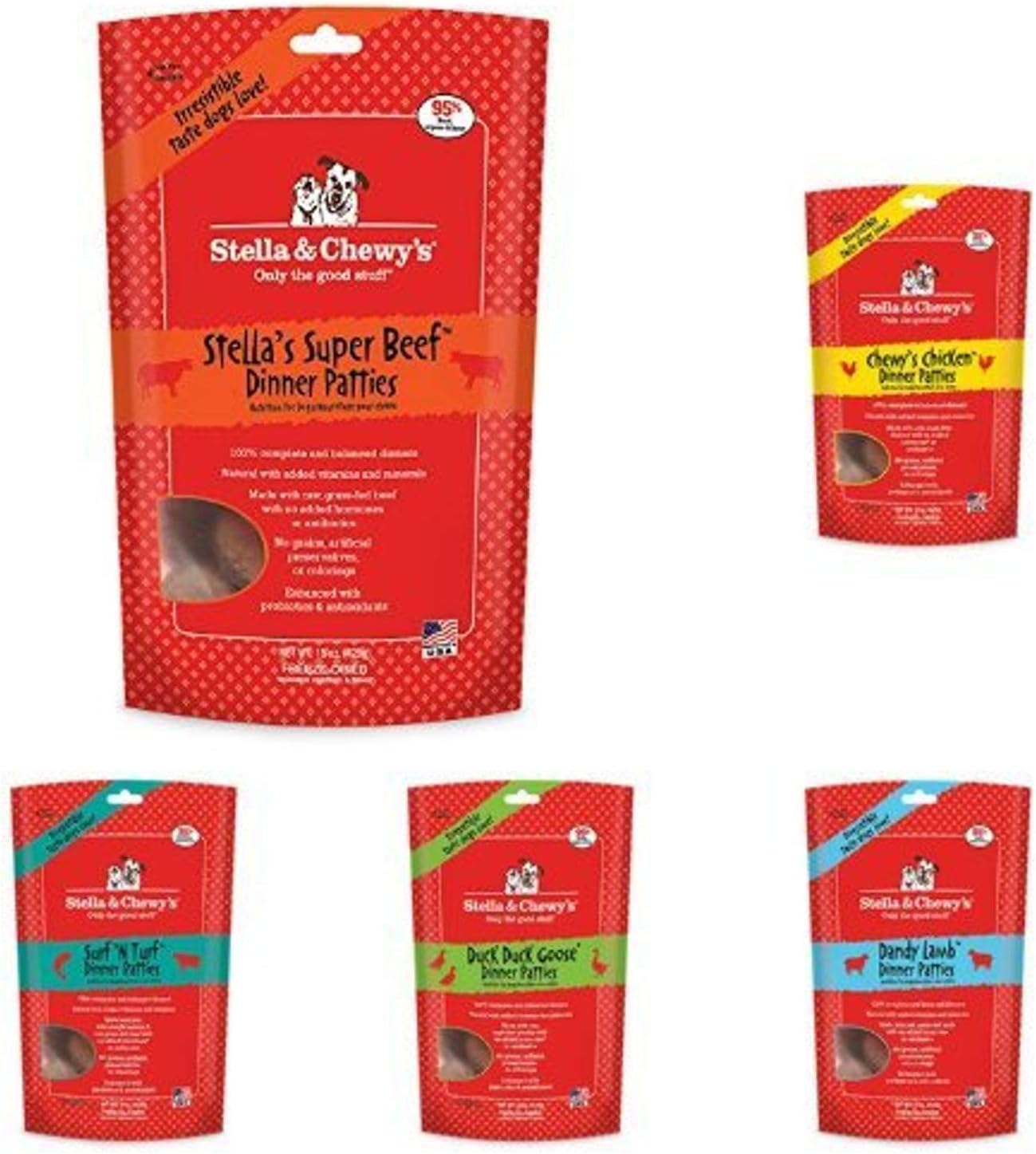 Stella-&-Chewy'S-Freeze-Dried-Raw-Dinner-Patties-Dog-Food-Variety-Pack-Of-5-94