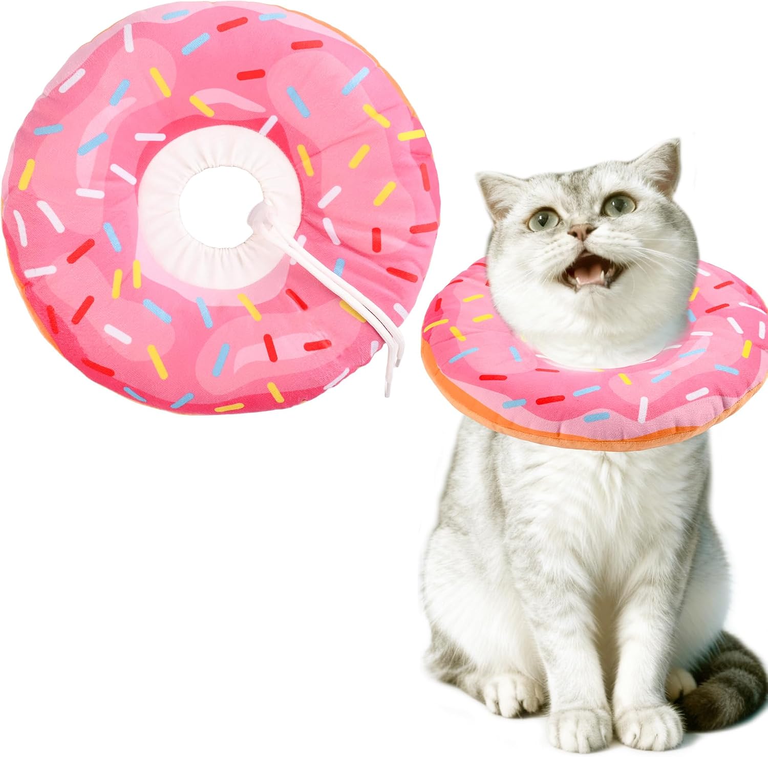 Cat-Cone-Collar-Soft,-Comfortable-Cat-Donut-Collar-After-Surgery,-Adjustable-Elizabethan-Recovery-776