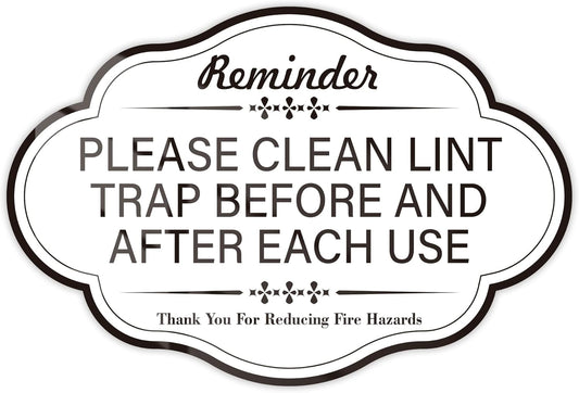 Clean-Lint-Trap-Reminder-Sign,-Self-adhesive-Waterproof-and-Anti-fading-Clean-Lint-Trap-319