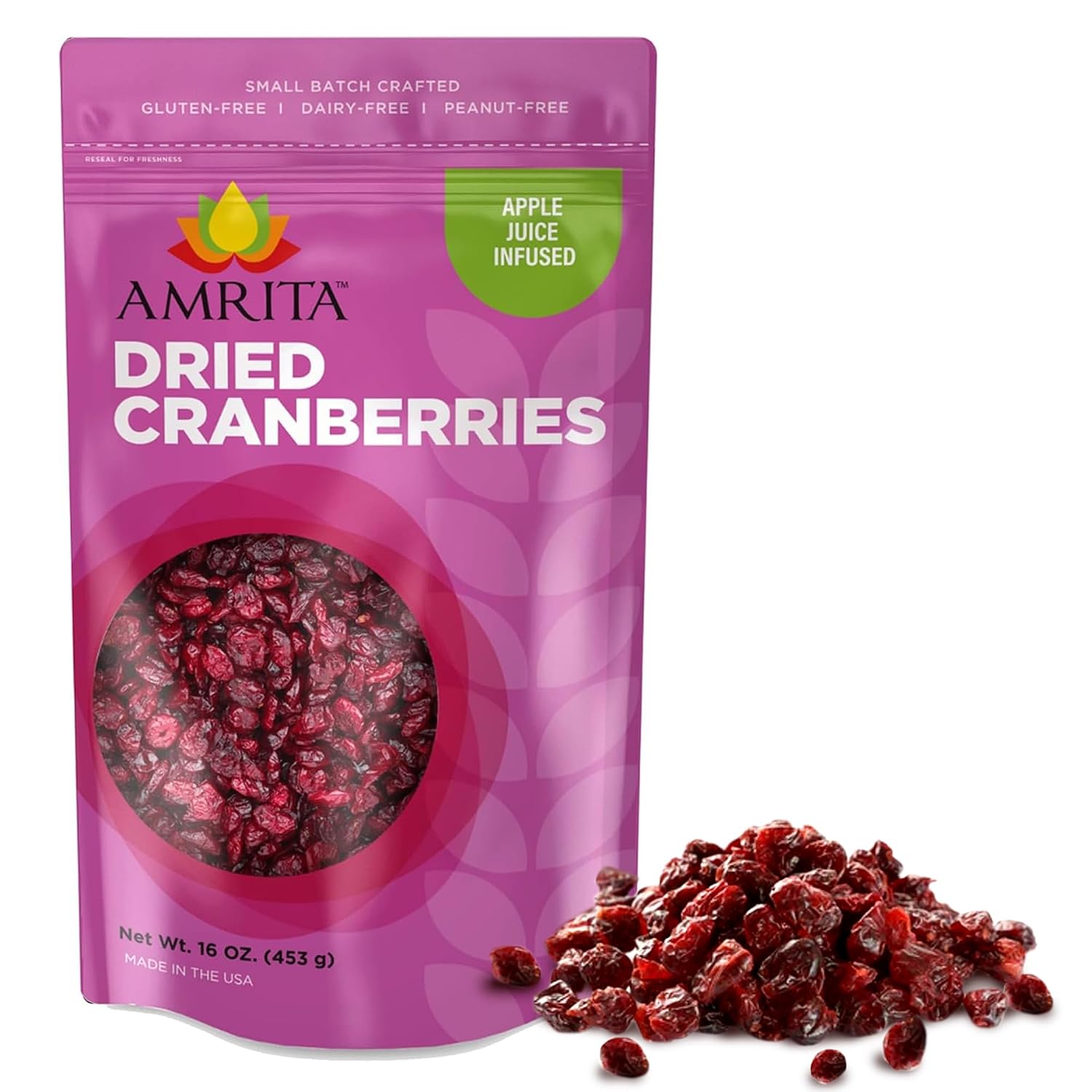 Amrita-Dried-Cranberries-1-lb,-Apple-Juice-Sweetened,-Unsulfured-Non-GMO-|--Fruit-Snacks-for-Salads-165