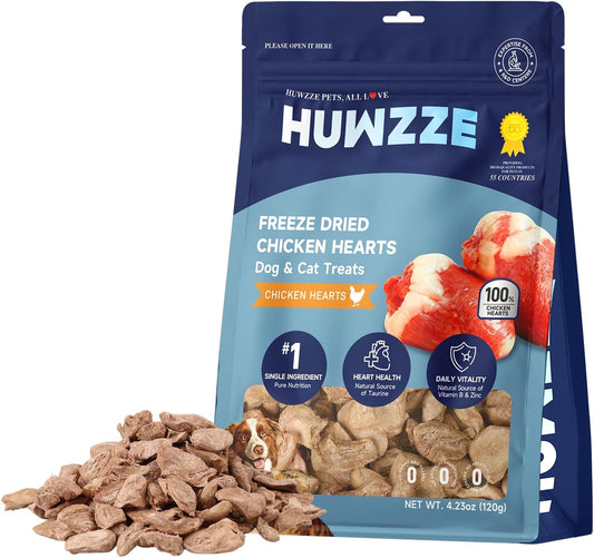 Freeze-Dried-Chicken-Hearts-for-Dogs-and-Cats,-Single-Ingredient,-High-Training-93