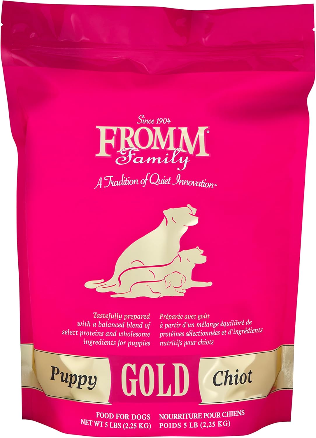Comida-seca-para-cachorro-Puppy-Gold-marca-Fromm,-bolsa-2703