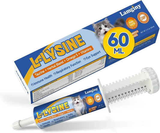 L-Lysine-for-Cats,-Support-Immune-System,-Respiratory-&-Eye-Health,-60ML-|-Cat-455