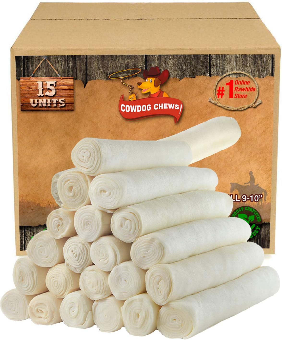 Cowdog-Chews-Retriever-Roll-46304-inch-(15-Pack)-All-Natural-Rawhide-Treat-1335