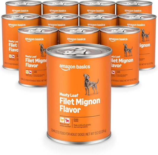 Amazon-Basics-Wet-Dog-Food,-Meaty-Loaf,-Filet-Mignon-Flavor,-Made-with-Real-2074