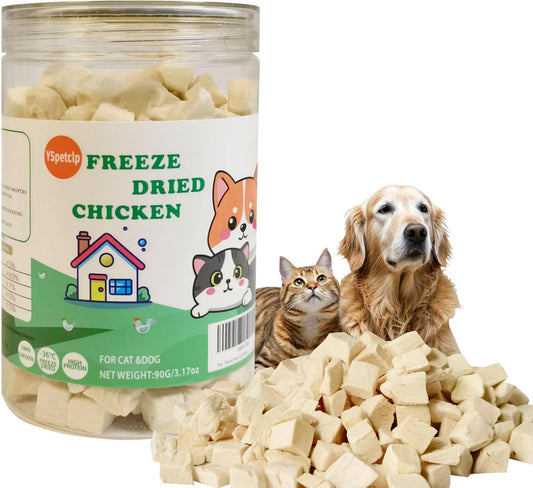 Freeze-Dried-Chicken-Raw-Cat-and-Dog-Treats,-Healthy-Single-Ingredient-Breast-175