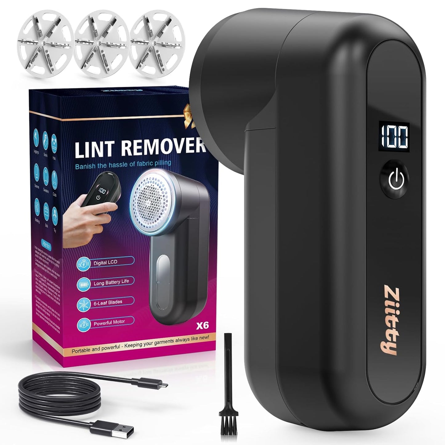 Fabric-Shaver,-Ziitty-Lint-Remover-for-Clothes,-Type-C-Rechargeable-Lint-3755