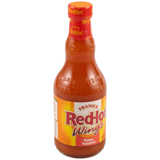 Frank's-RedHot-Wings-Sauce,-Mango-Habanero,-Hot-Sauce,-Marinade,-Glaze,-For-Fish,-1385