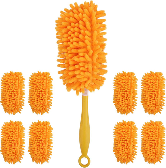 Redones-Dusters-for-Swiffer---Reusable-Duster-Refill-Compatible-with-Swiffer-Hand-Duster(8-Pack+1Handle),-360-453
