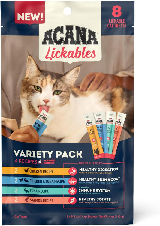 ACANA-Lickables-Cat-Treats-Variety-Pack:-.5oz-Tubes-(8-Count,-2-of-Each)--482