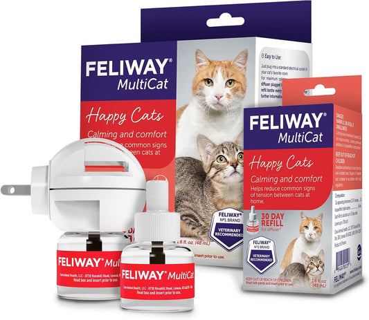 FELIWAY-MultiCat-Cat-Calming-Diffuser-Kit-and-1-Pack-Refill-–-Helps-Reduce-1597