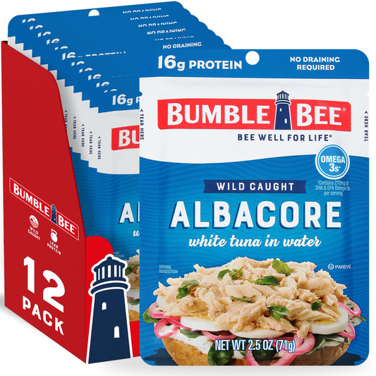 Bumble-Bee-Chunk-White-Albacore-Tuna-in-Water,-2.5-oz-Pouches-(Pack-of-755