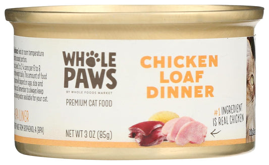 Whole-Paws,-Wet-Cat-Food,-Chicken-Loaf-Dinner,-3-Ounce----1469