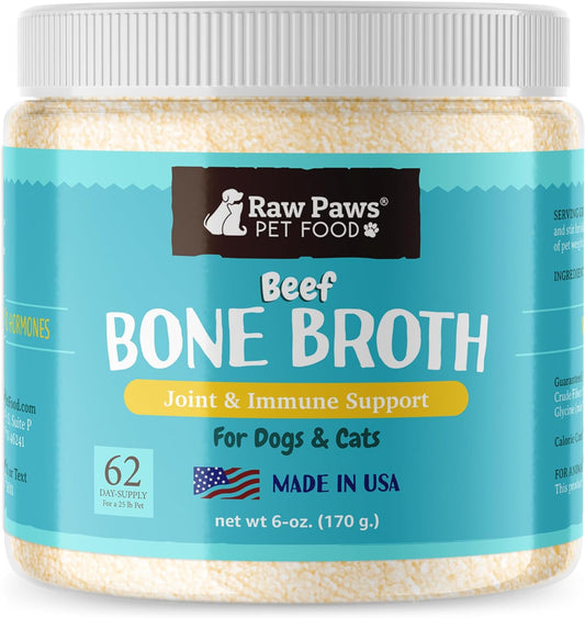 Raw-Paws-Beef-Bone-Broth-for-Dogs-&-Cats,-6-oz---Made-in-1482